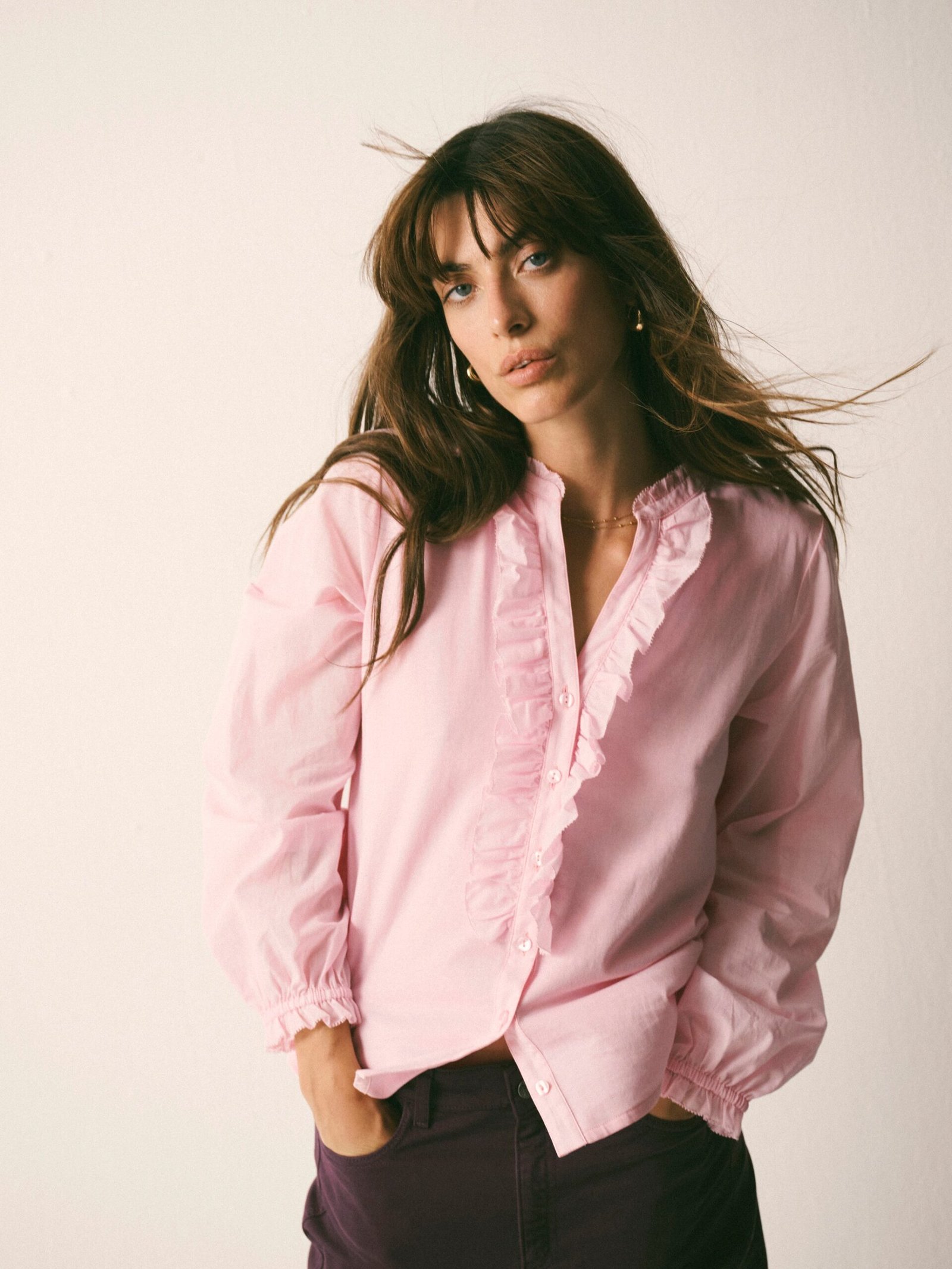 Sian cotton shirt - Pink - Image 4