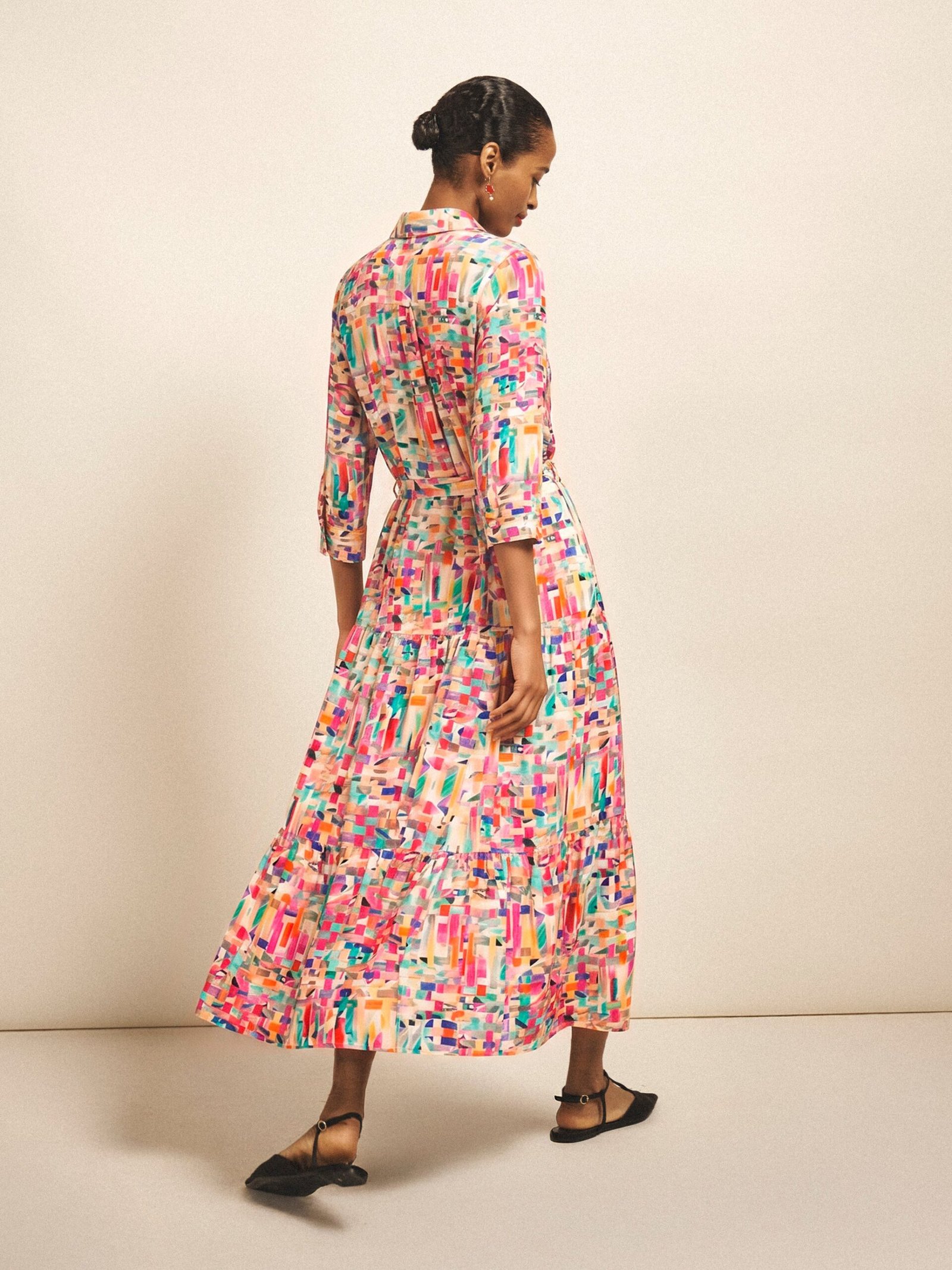 Astrid bright ribbon print maxi dress - Image 2