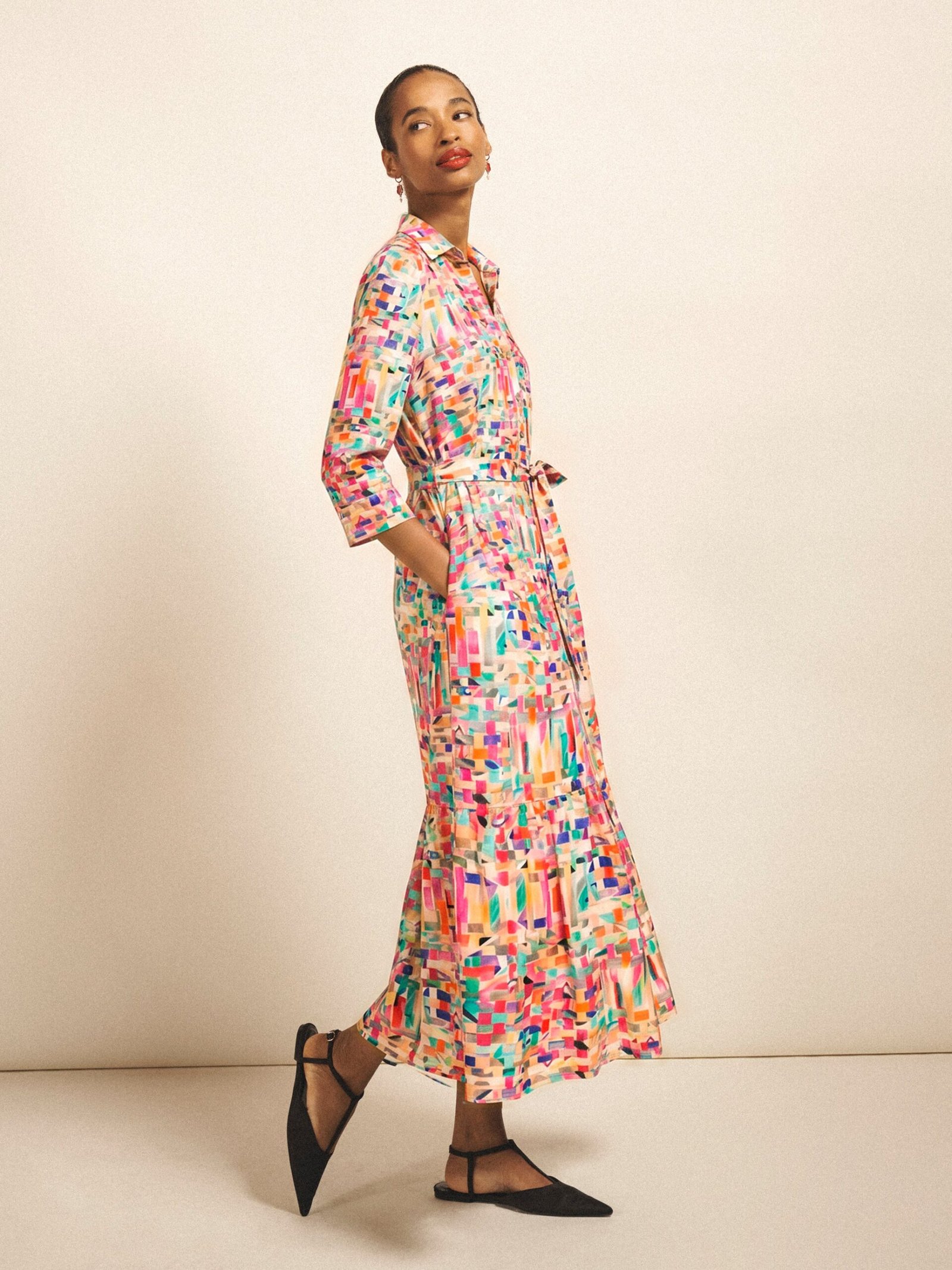 Astrid bright ribbon print maxi dress - Image 4