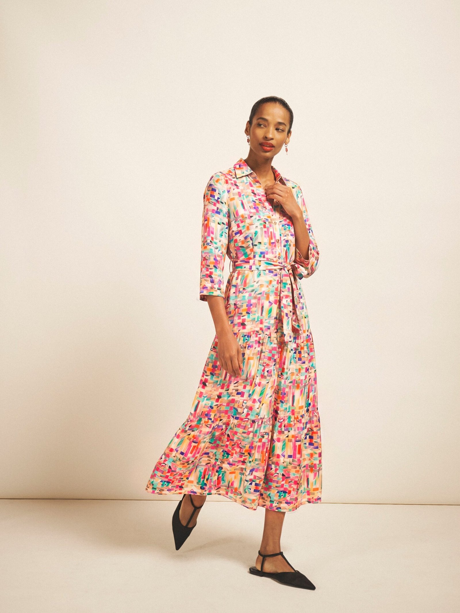 Astrid bright ribbon print maxi dress - Image 3