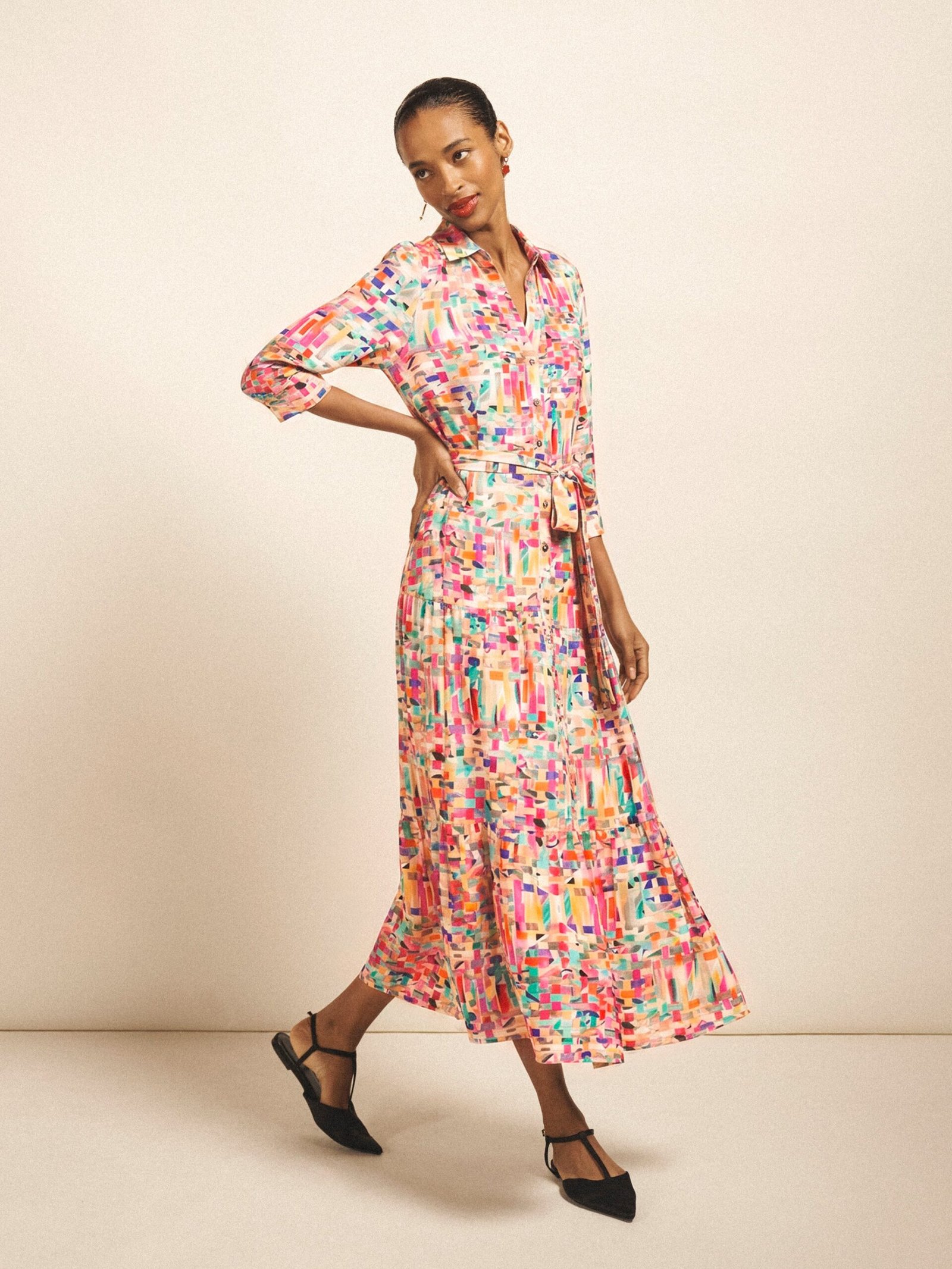 Astrid bright ribbon print maxi dress - Image 5