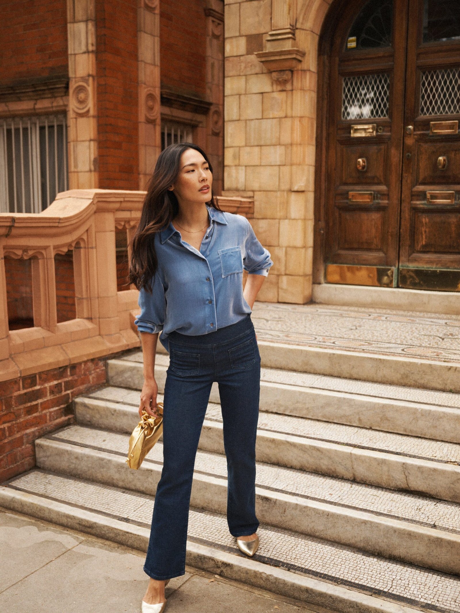 Ava denim pull on bootcut jean - Dark Wash - Image 4