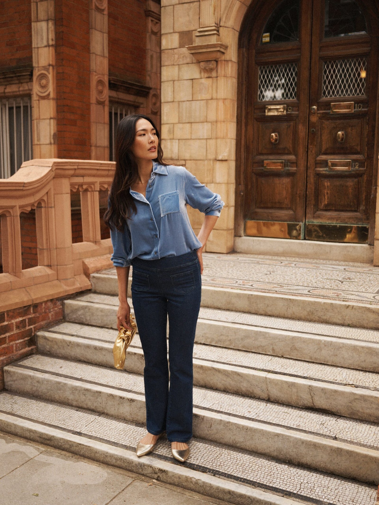 Ava denim pull on bootcut jean - Dark Wash - Image 7