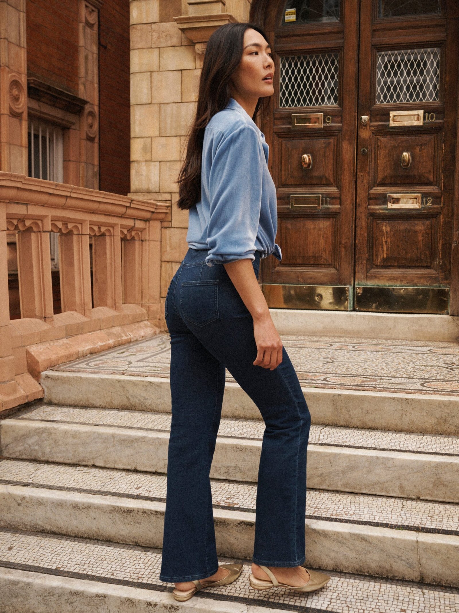 Ava denim pull on bootcut jean - Dark Wash - Image 6