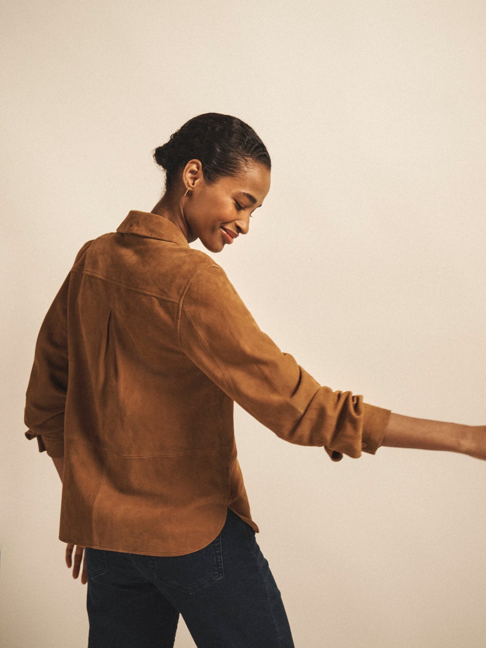 Chiara suede shirt - Tan - Image 4