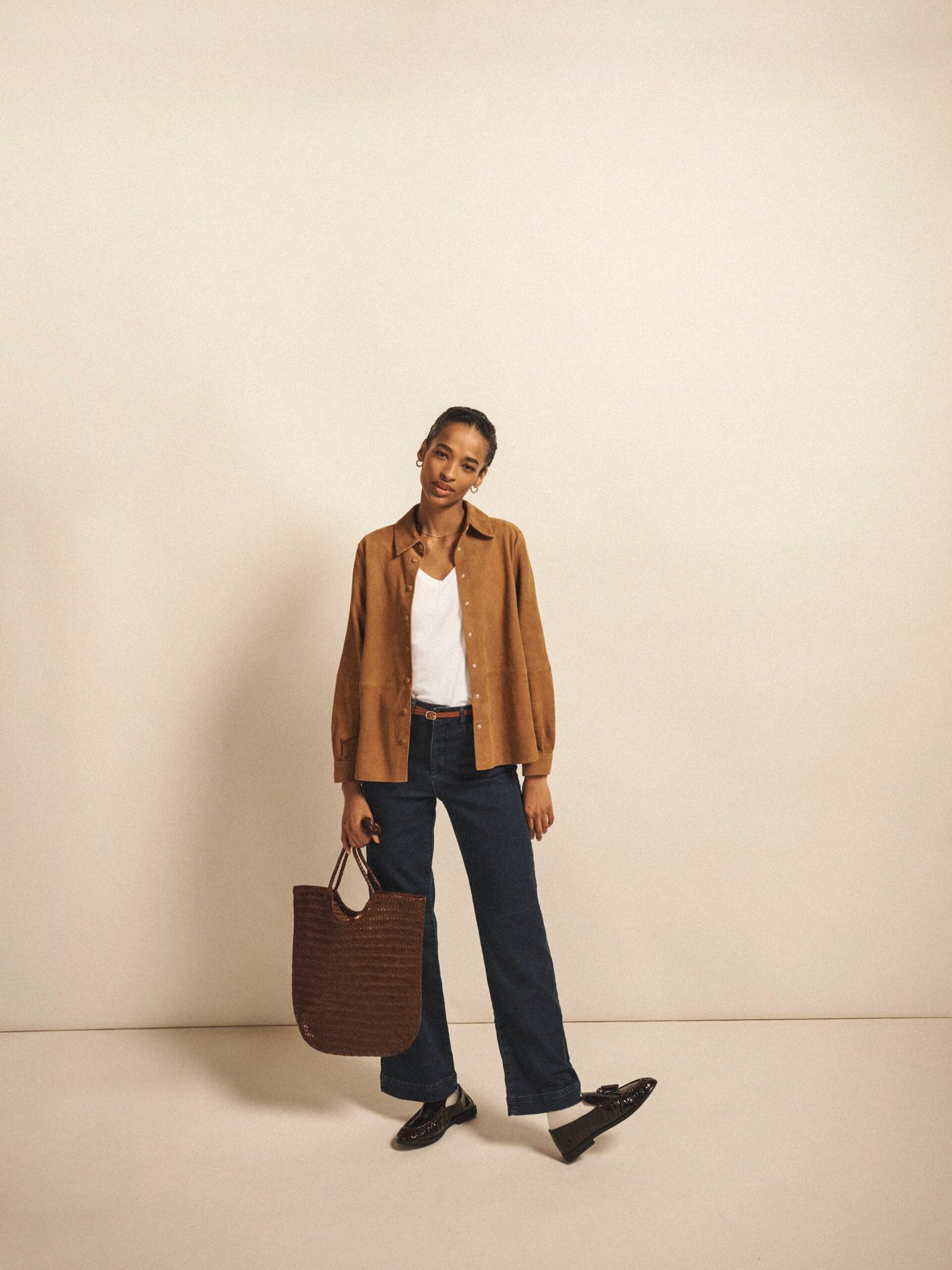 Chiara suede shirt - Tan - Image 3