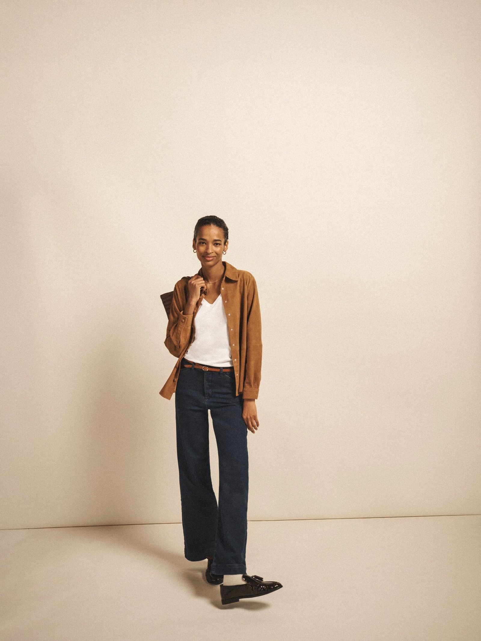Ash denim wide leg jean - Dark Wash - Image 3