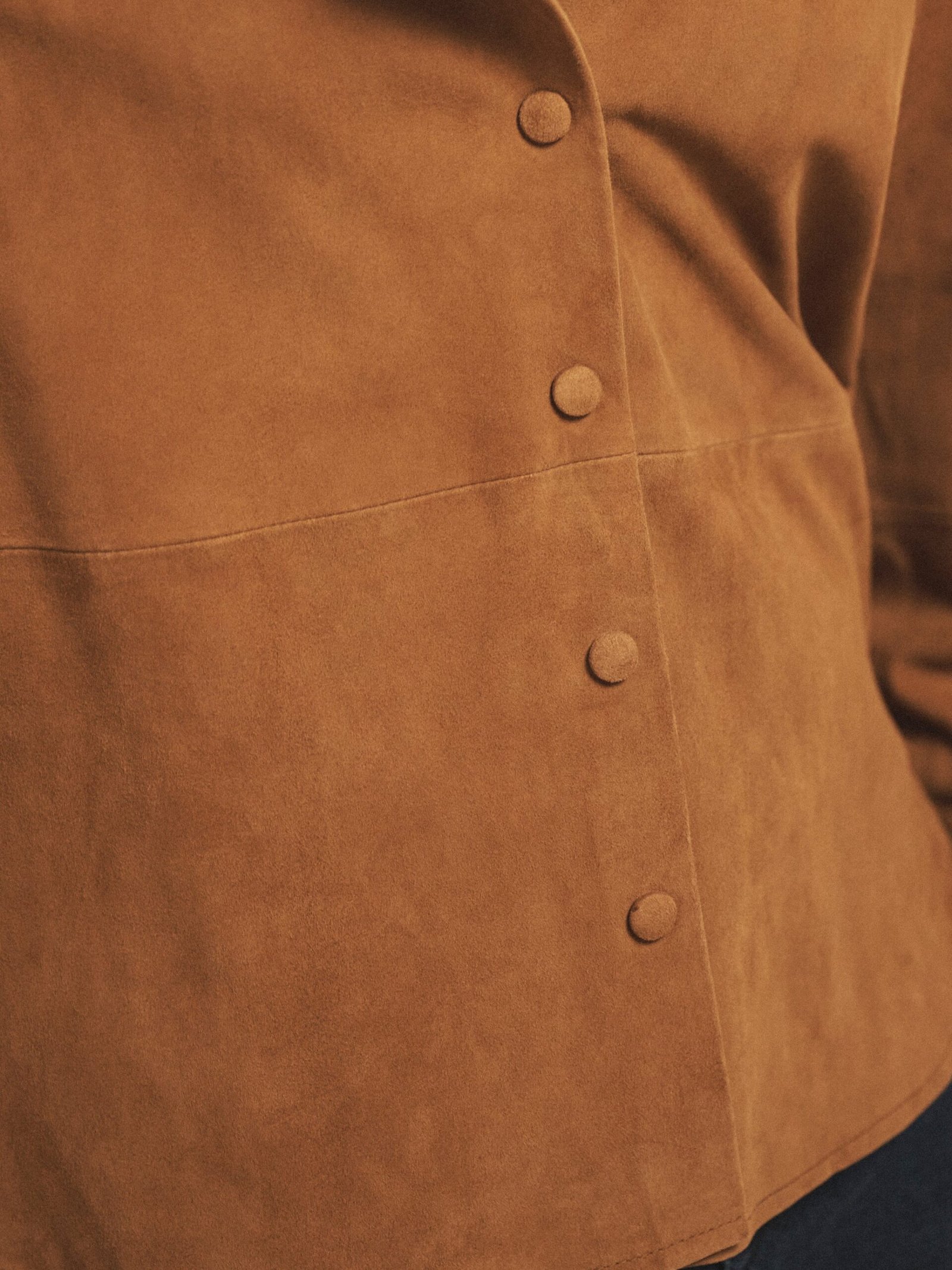 Chiara suede shirt - Tan - Image 5