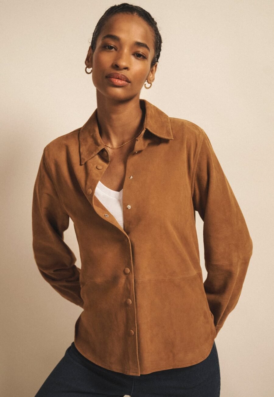 Chiara suede shirt - Tan