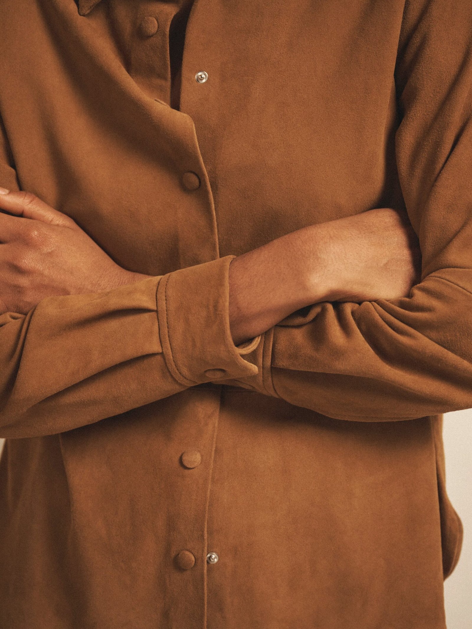 Chiara suede shirt - Tan - Image 6
