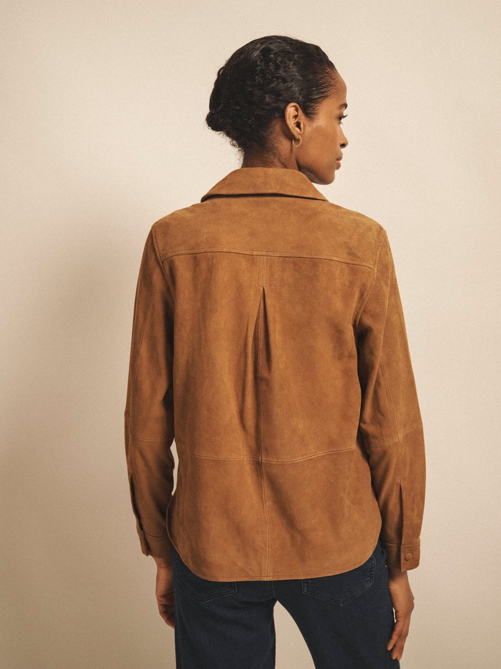 Chiara suede shirt - Tan - Image 7