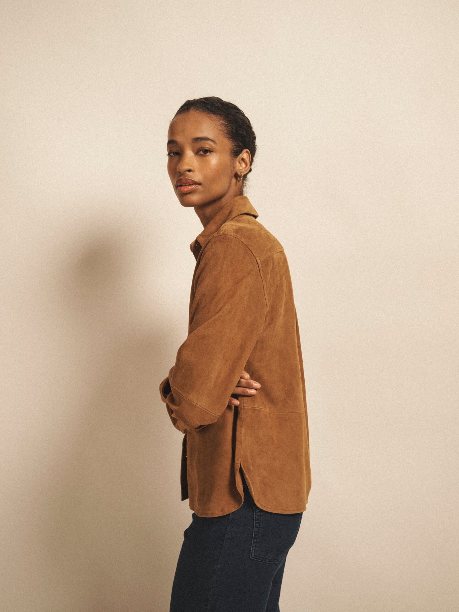 Chiara suede shirt - Tan - Image 8