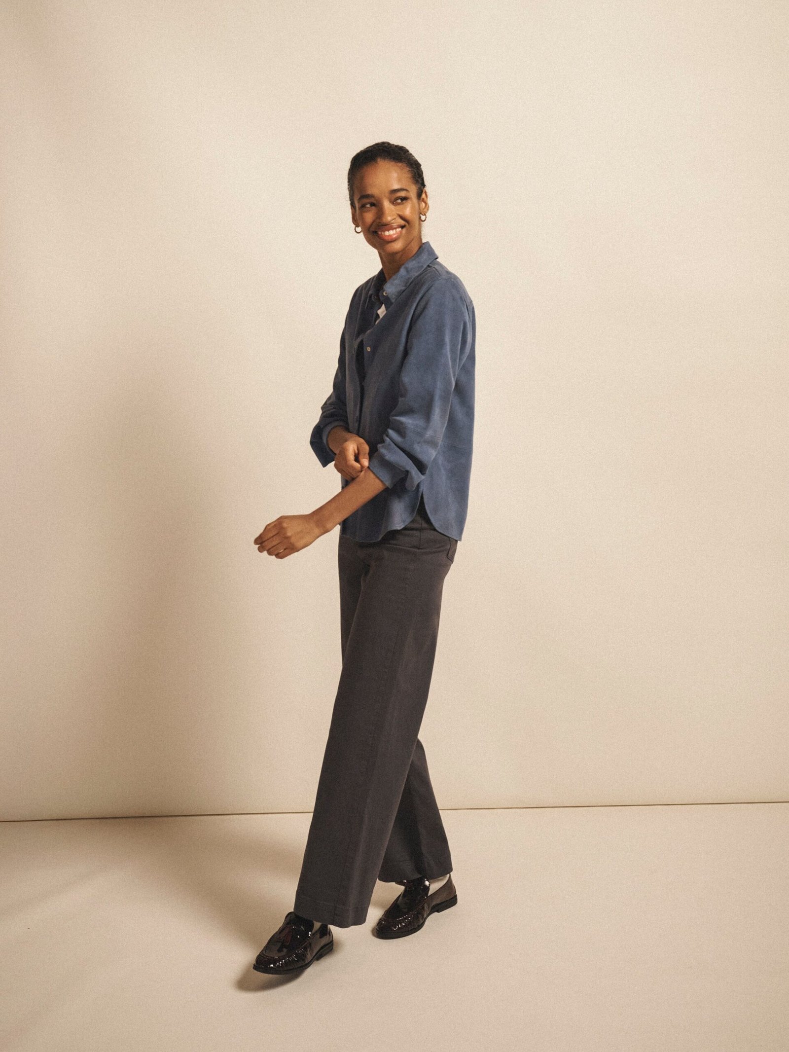Ash cotton full length jean - Soft Grey