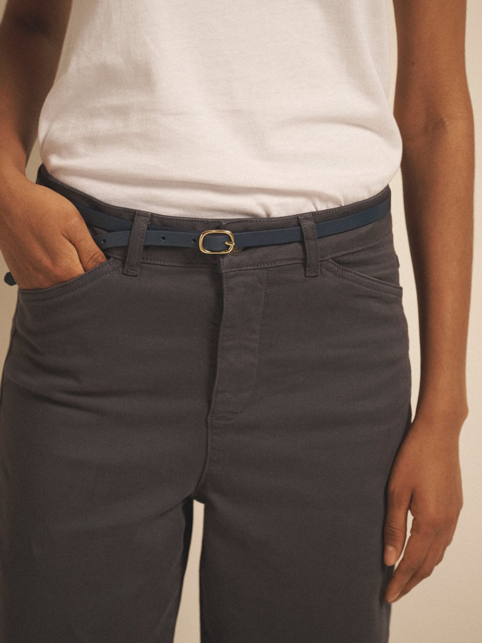 Ash cotton full length jean - Soft Grey - Image 6