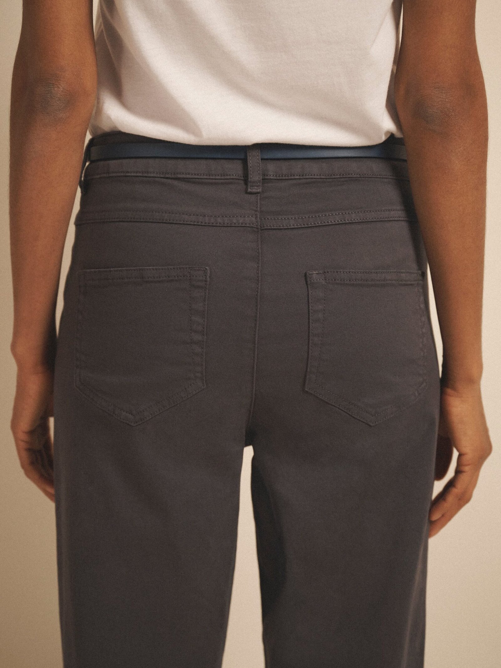 Ash cotton full length jean - Soft Grey - Image 7