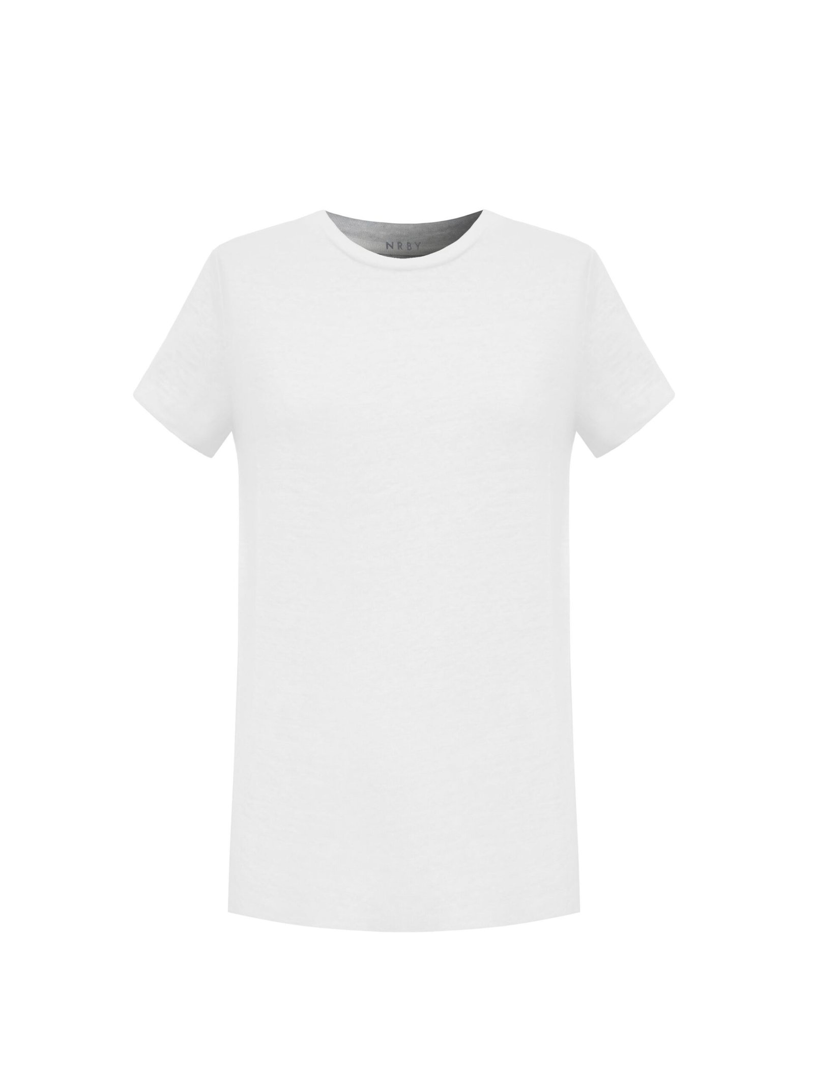 Charlie linen crew neck t shirt - White - Image 8