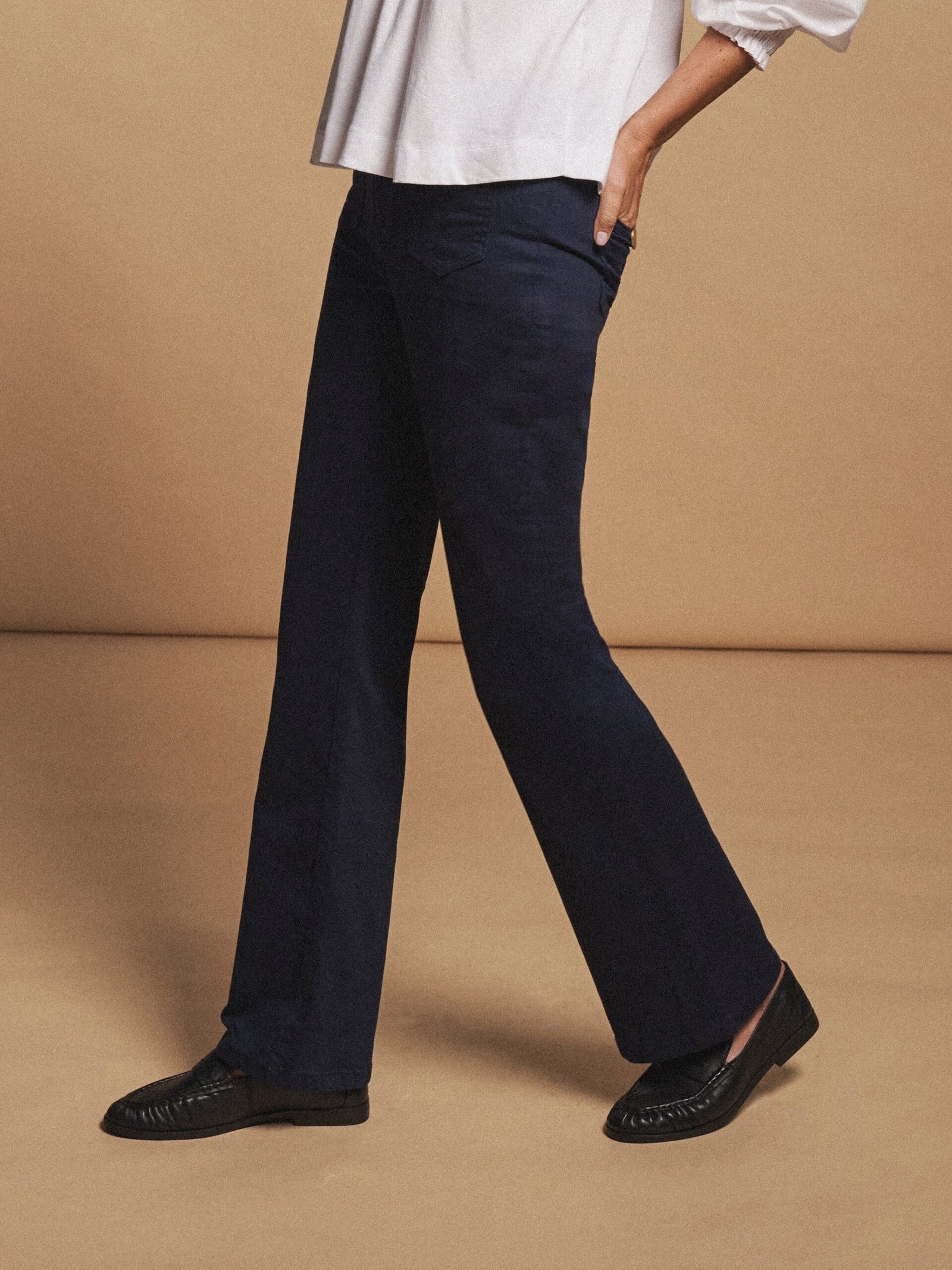 Bianca cotton bootcut jean - Navy - Image 4