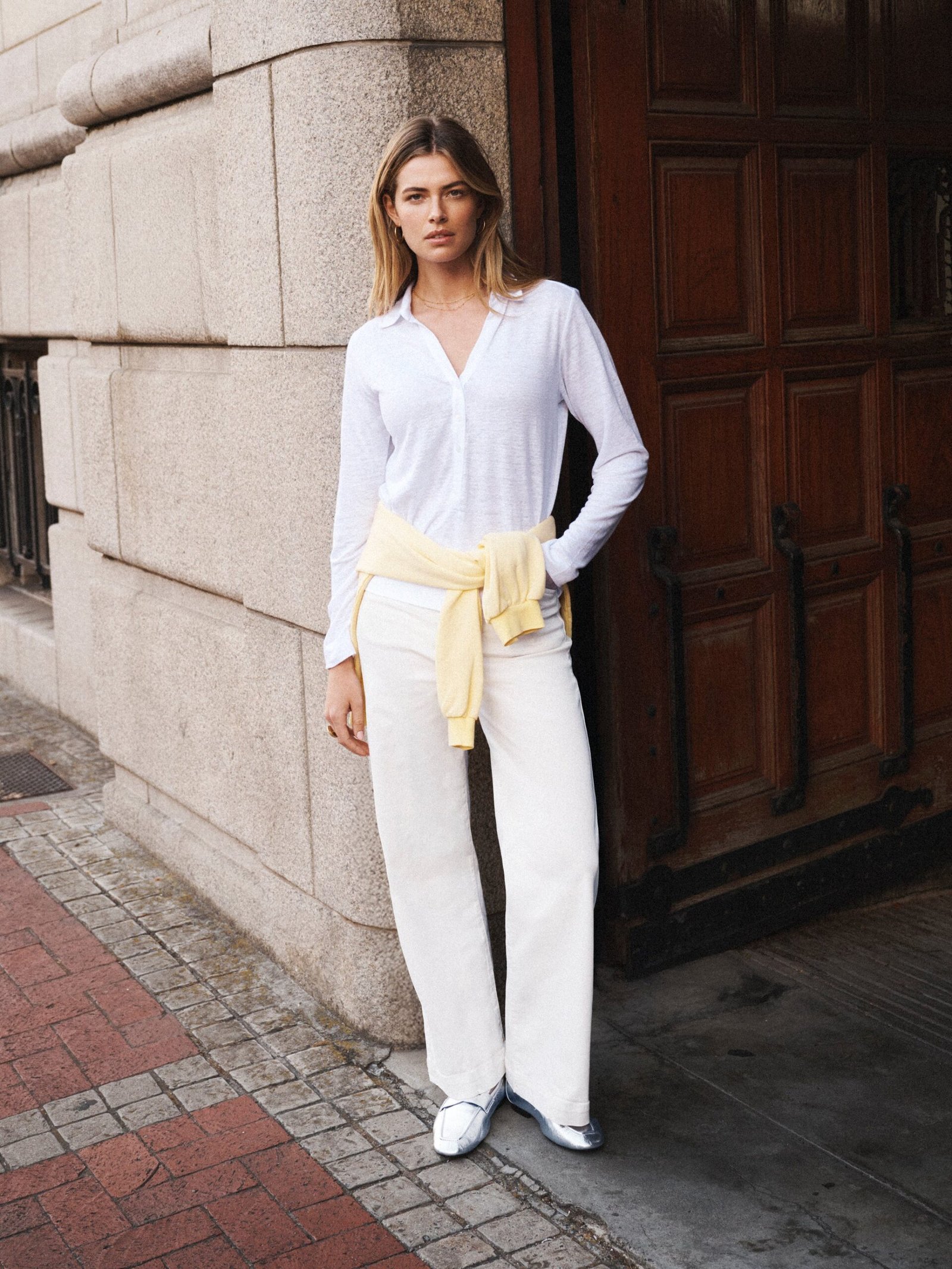 Ash denim wide leg jean - White - Image 2