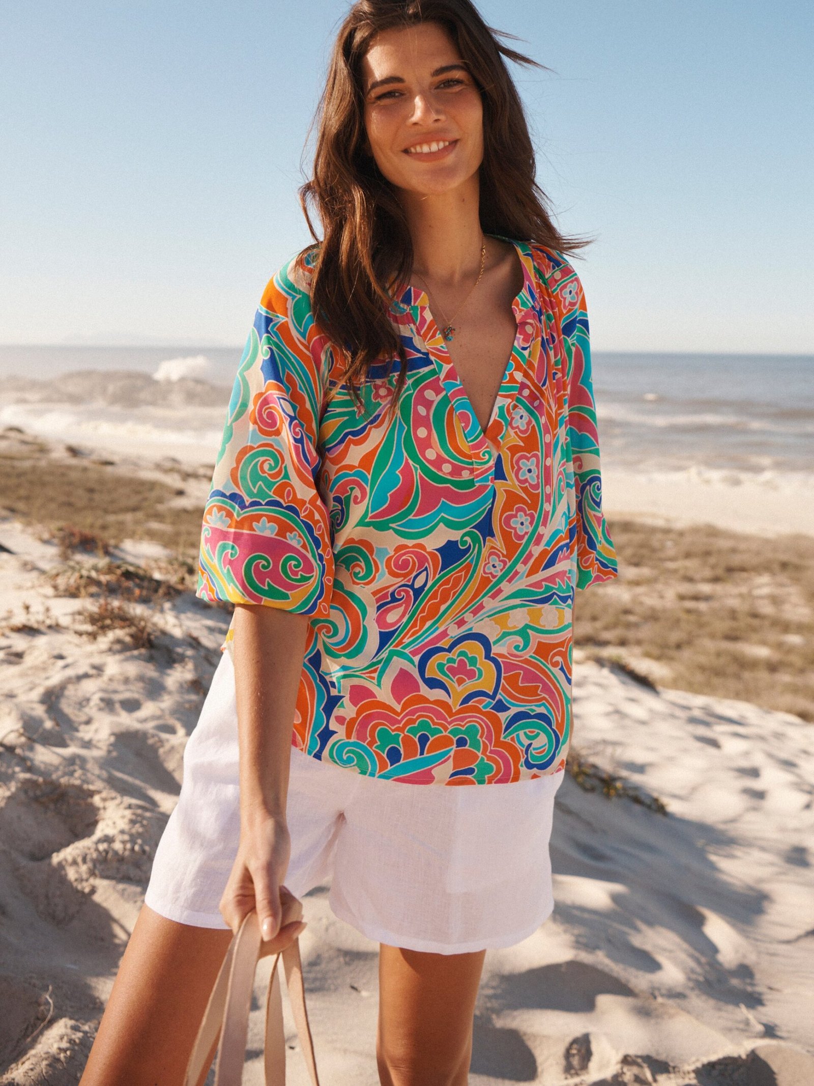 Lara silk pop paisley shirt - Image 2