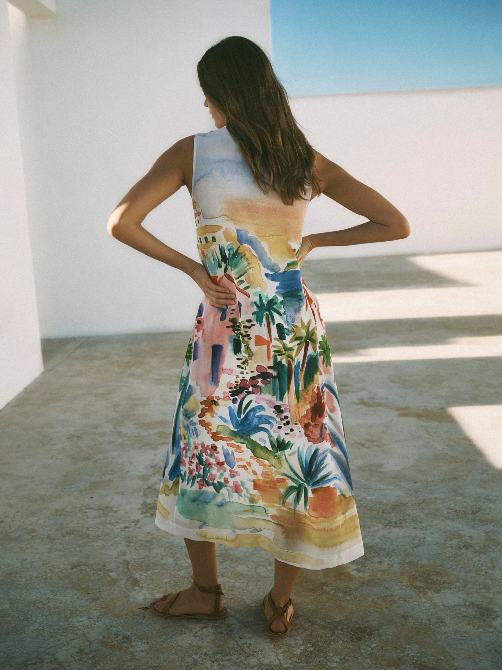 Madeline silk scenic print maxi dress - Image 9
