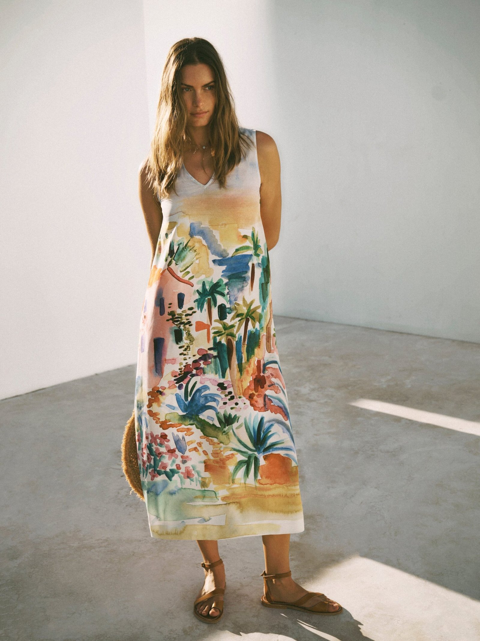 Madeline silk scenic print maxi dress - Image 4