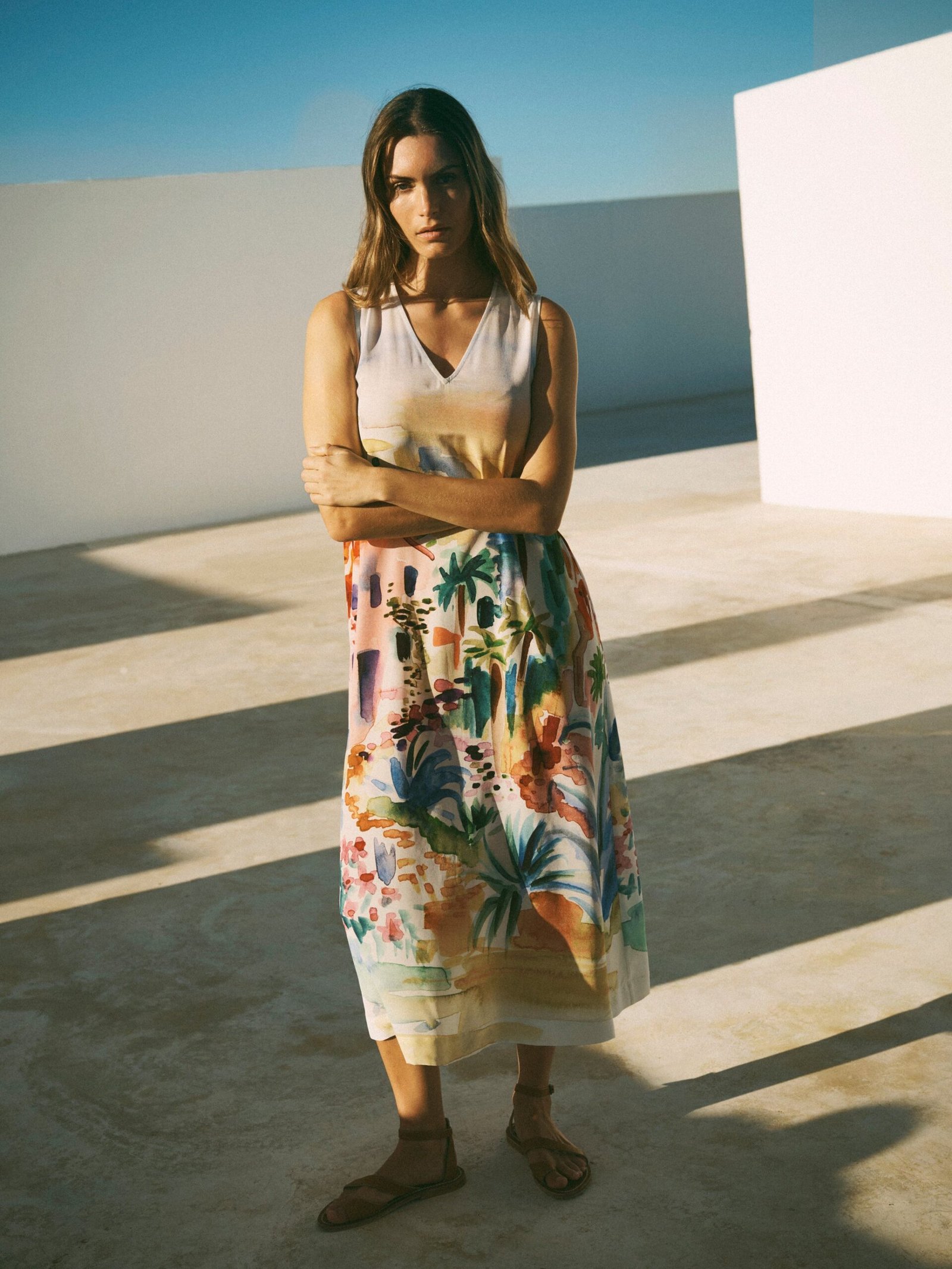 Madeline silk scenic print maxi dress - Image 6