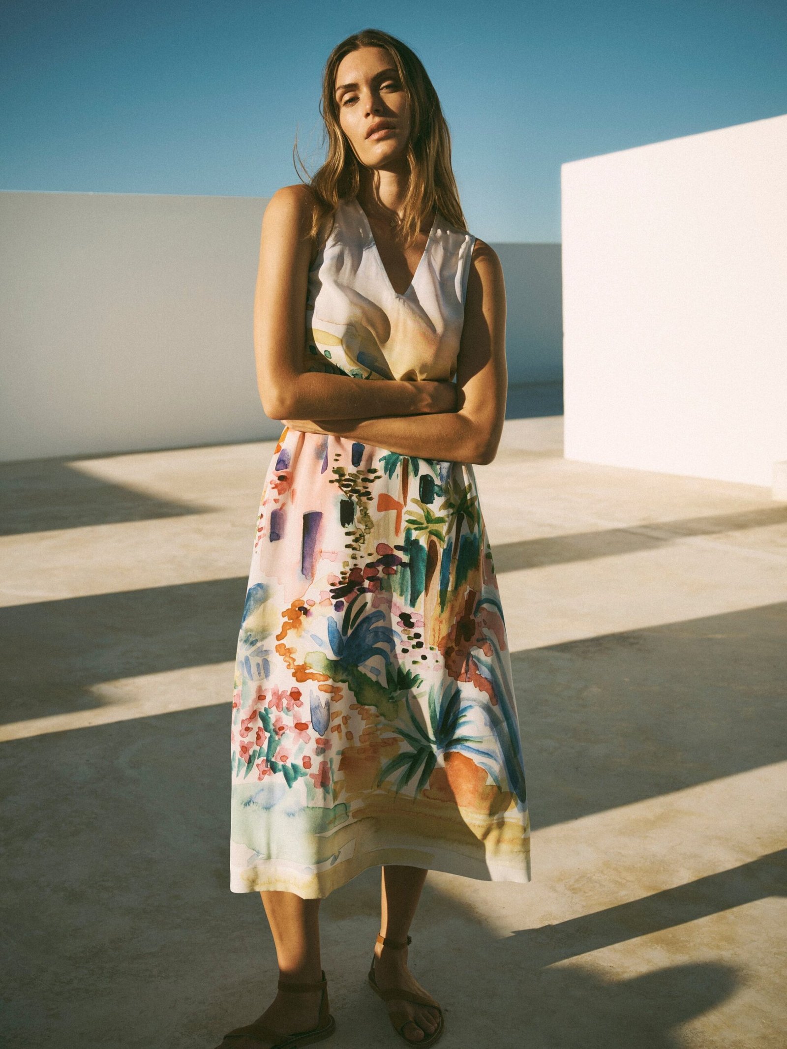 Madeline silk scenic print maxi dress - Image 7