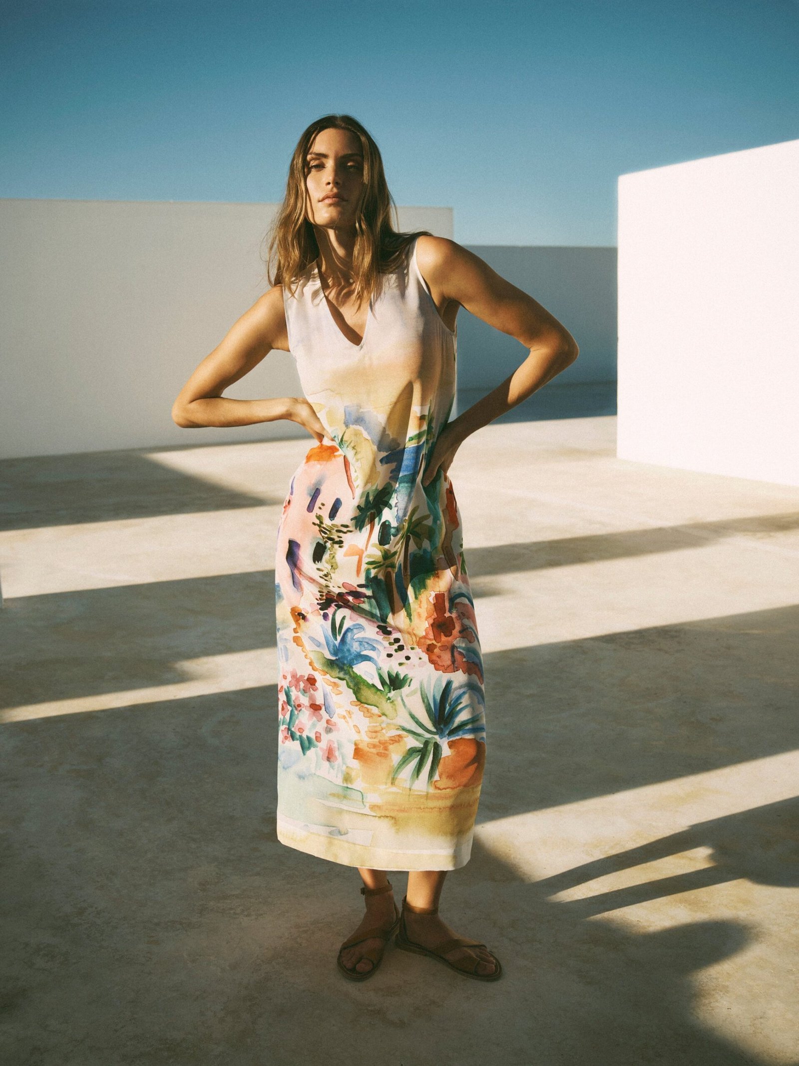 Madeline silk scenic print maxi dress - Image 8