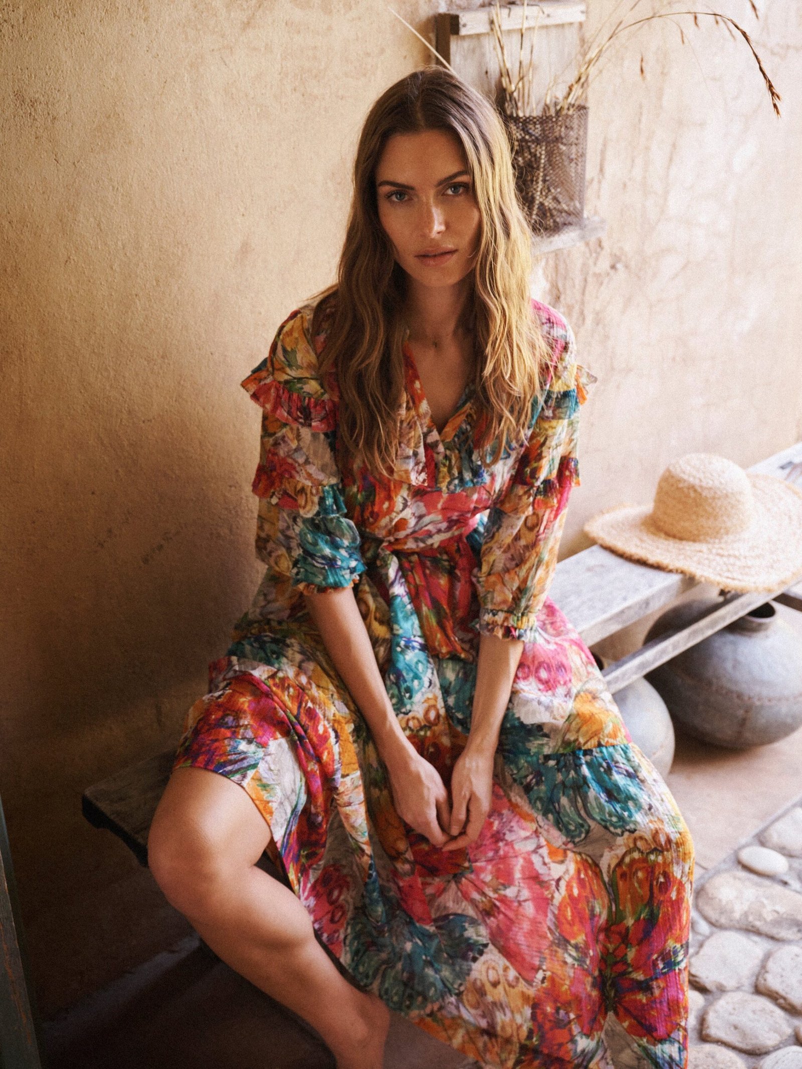 Maisie cotton silk butterfly print dress - Image 5
