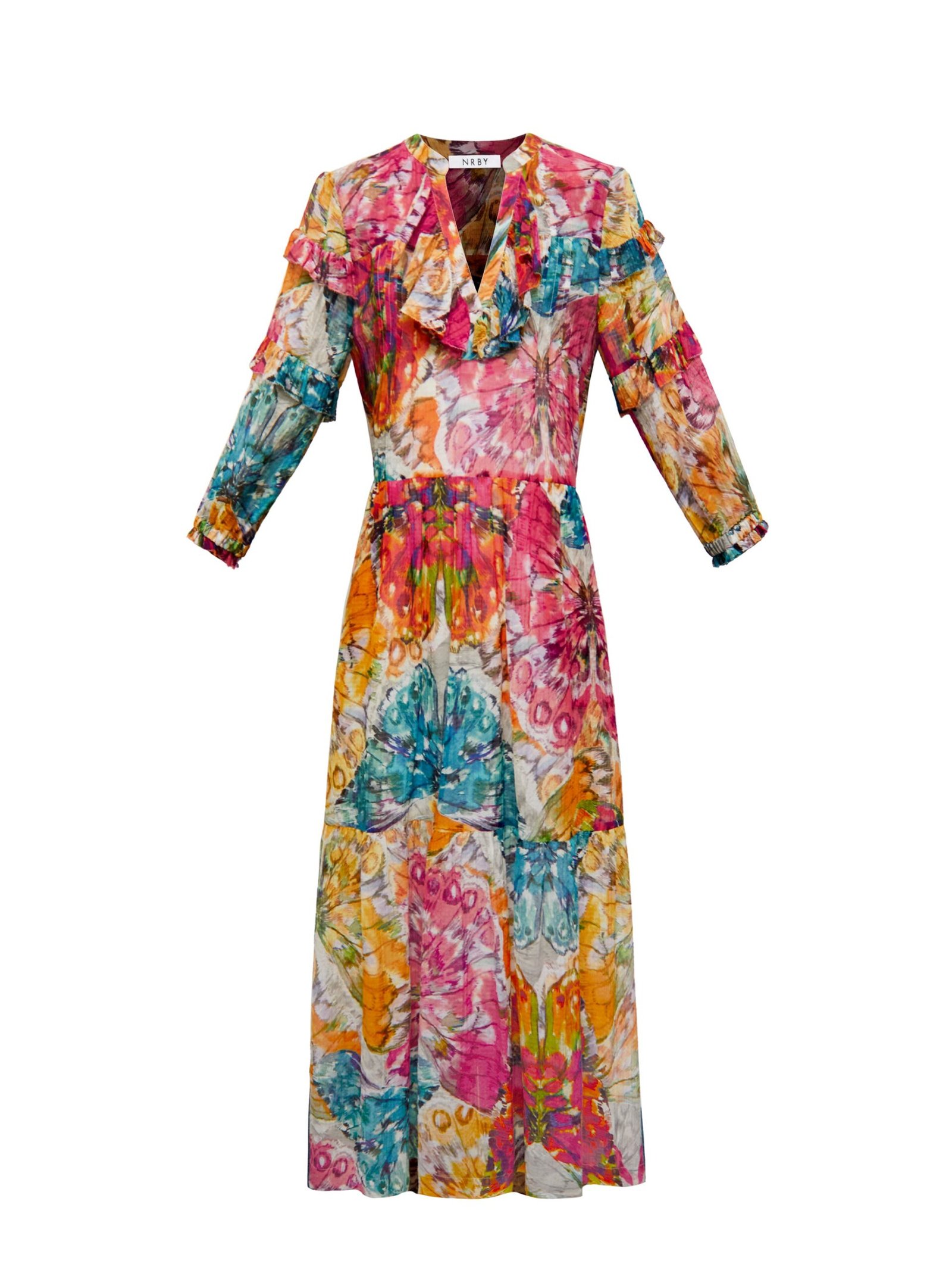 Maisie cotton silk butterfly print dress - Image 9