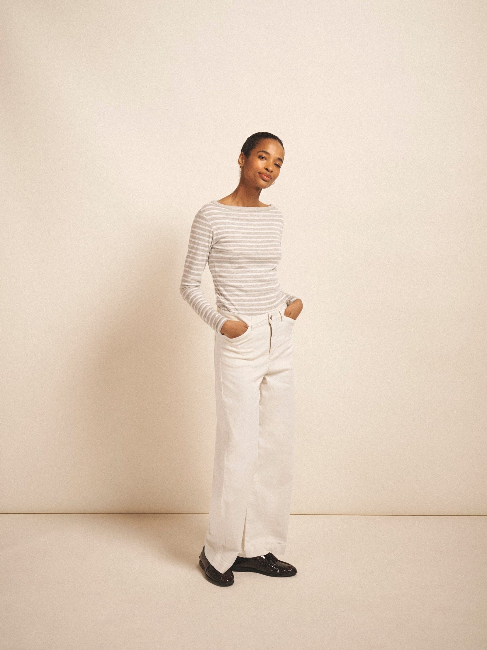 Ash denim wide leg jean - White - Image 5