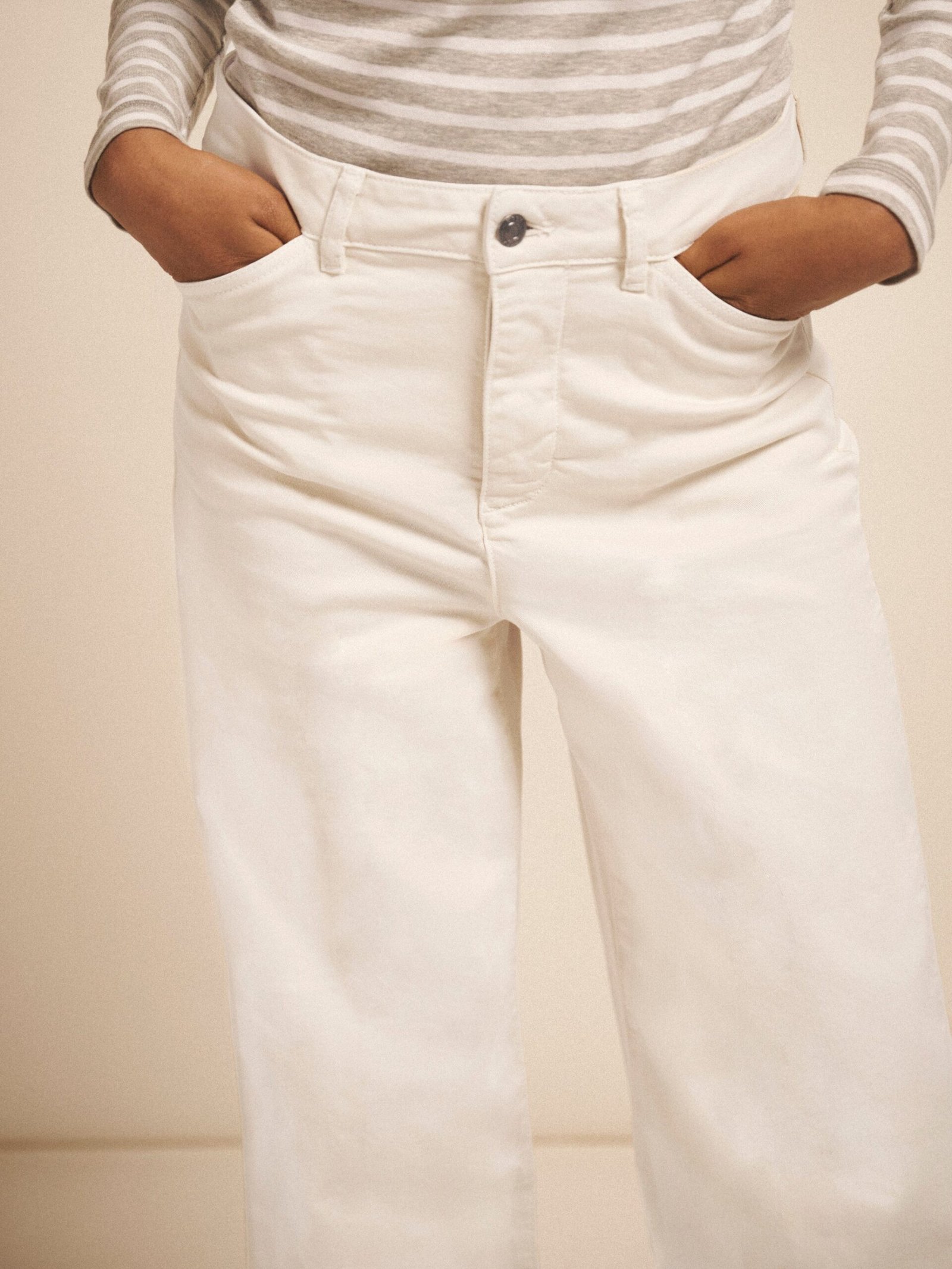Ash denim wide leg jean - White - Image 3