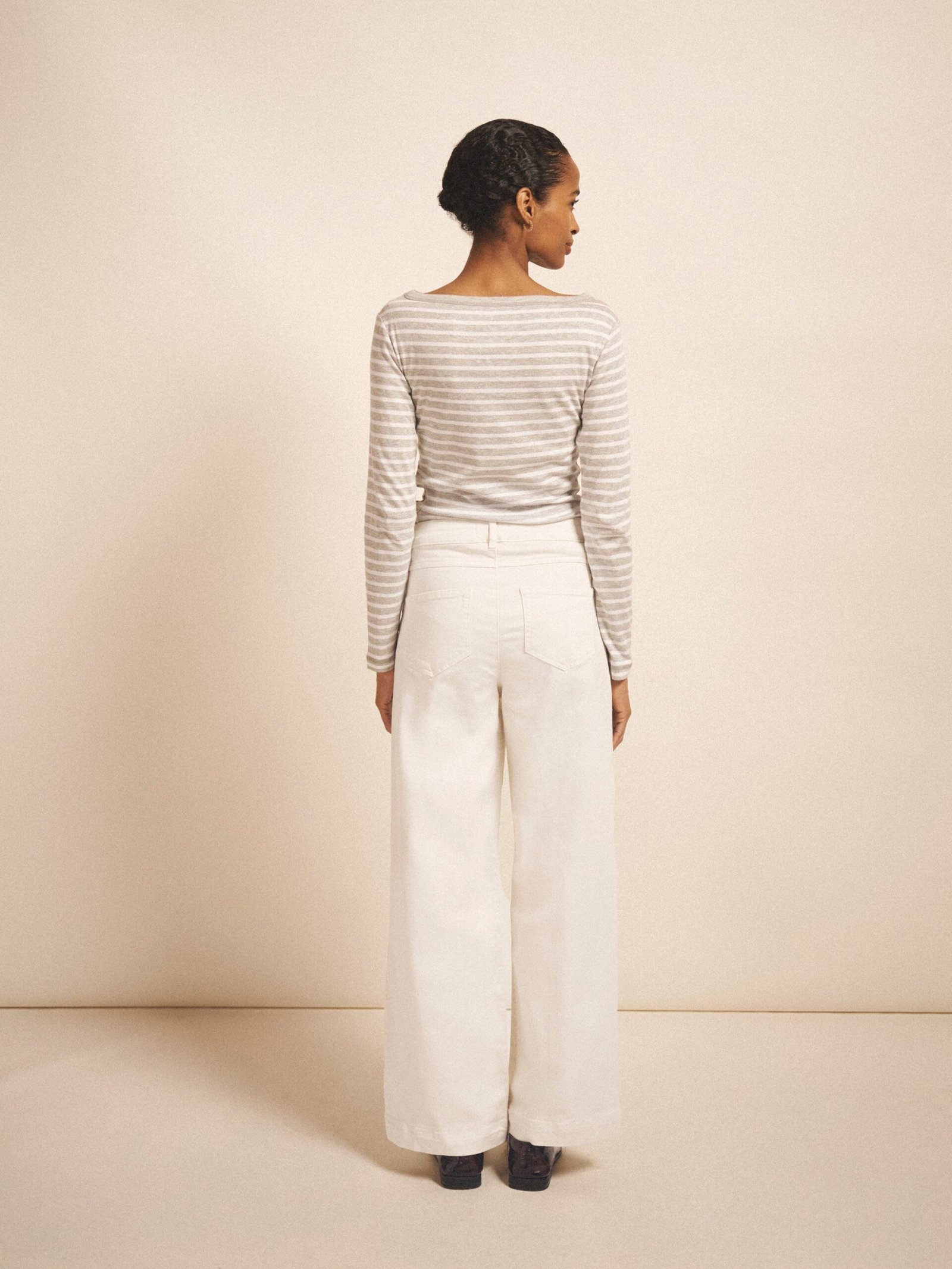 Ash denim wide leg jean - White - Image 4