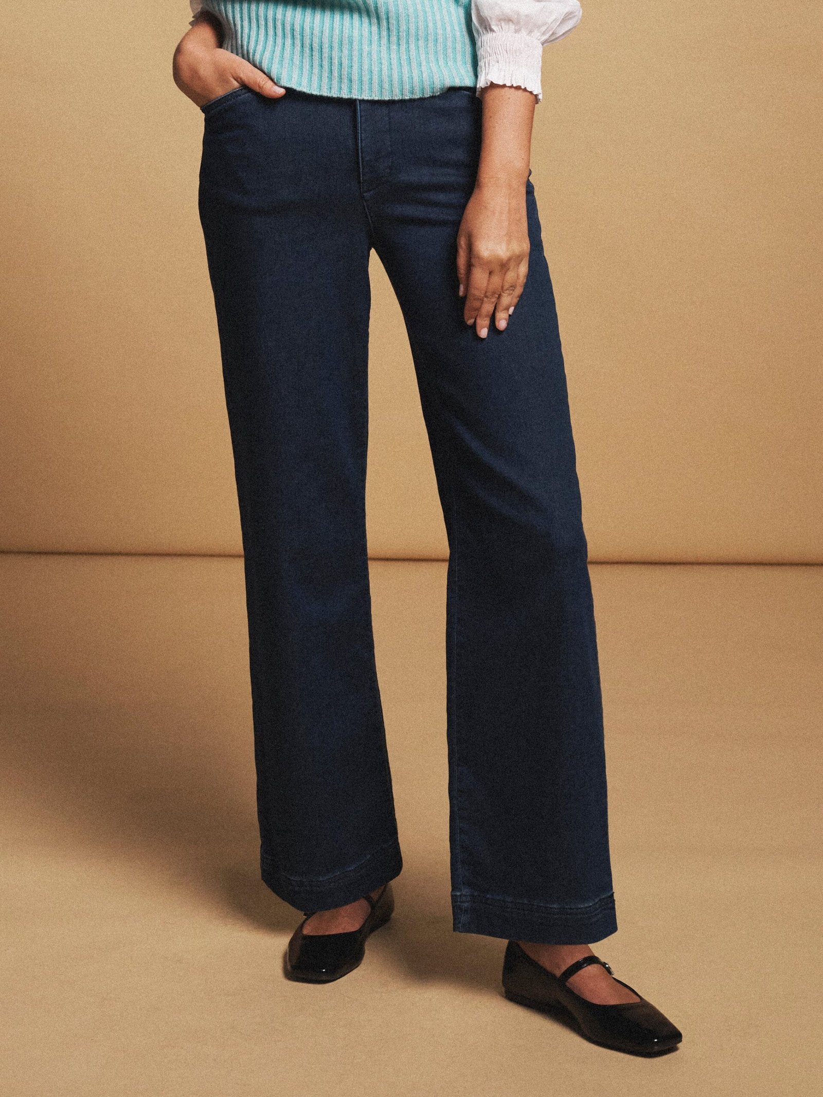 Ash denim wide leg jean - Dark Wash - Image 4