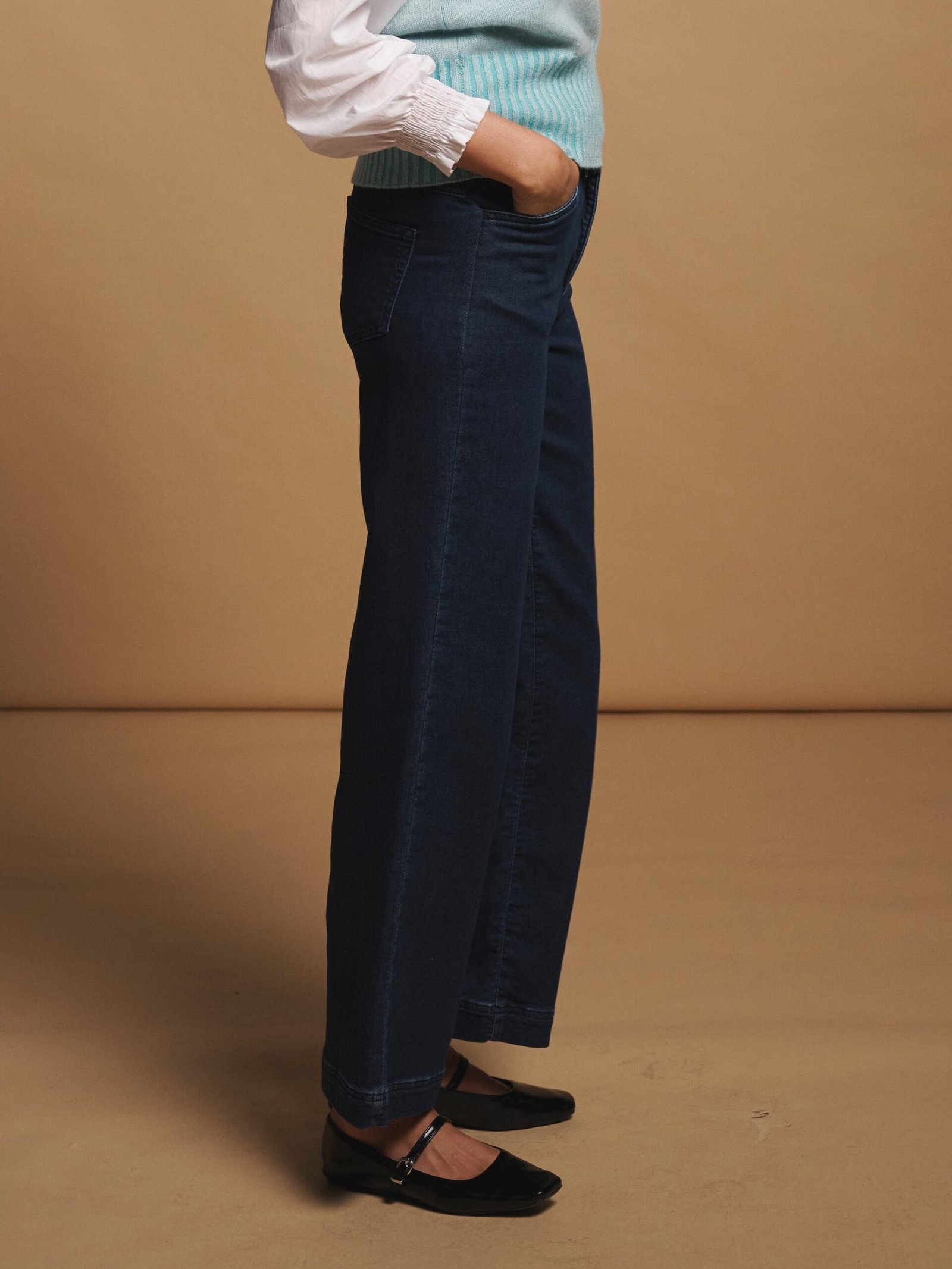 Ash denim wide leg jean - Dark Wash - Image 5