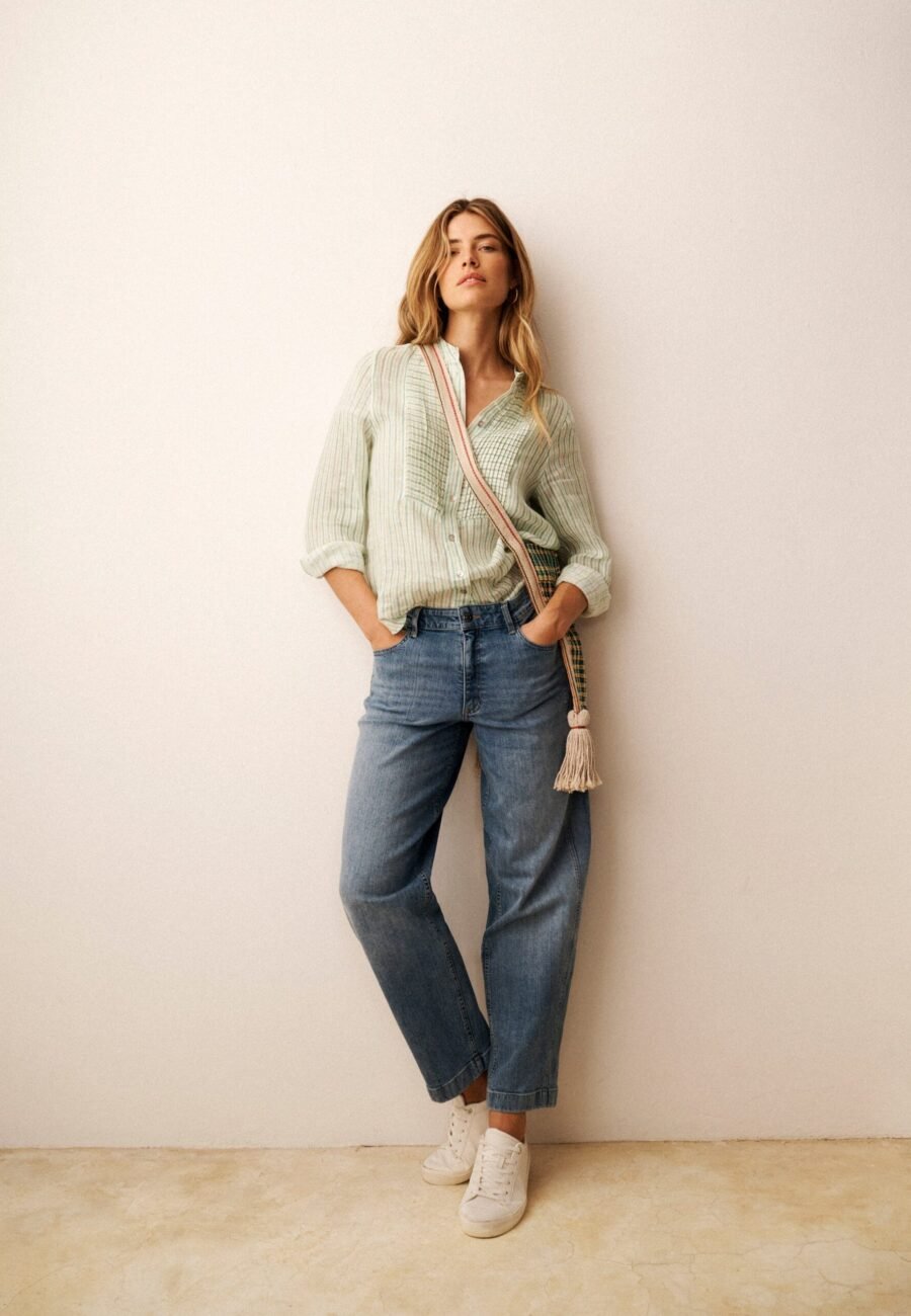 Rowan denim barrel leg jean - Light Wash